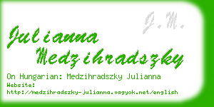 julianna medzihradszky business card